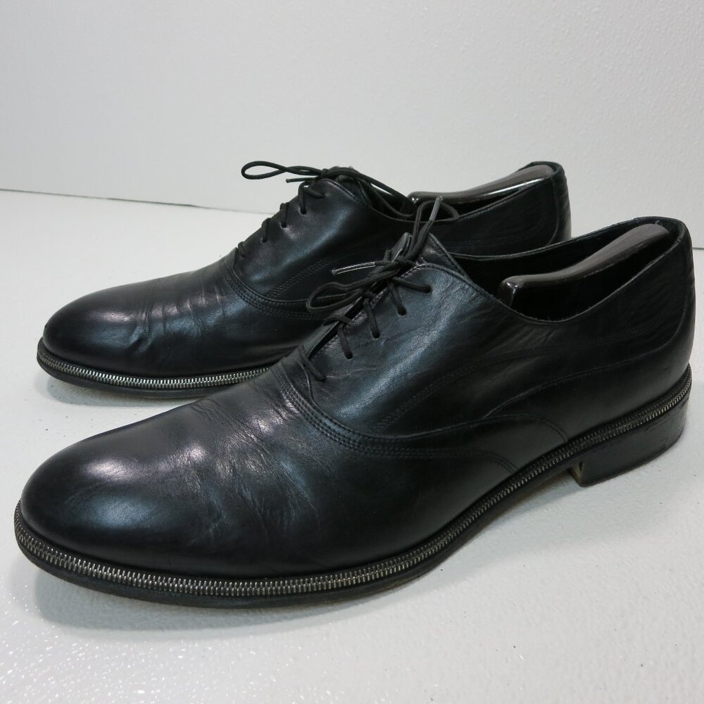 Emporio Armani Leather Dress Oxfords Derby Footwear Men's Shoes Italy Sz 46